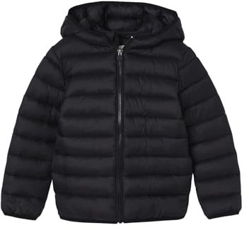 Vertbaudet Jungen Light-Steppjacke mit Kapuze und Recycling-Polyester schwarz 158/164