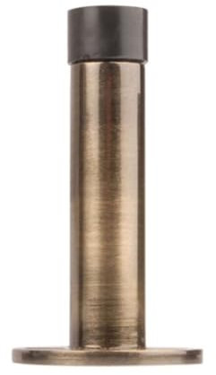 DIRECT DOOR HANDLES® Projecting Door Stop Antique Brass 76mm for Skirting or Wall Mounted Face Fix with Screws