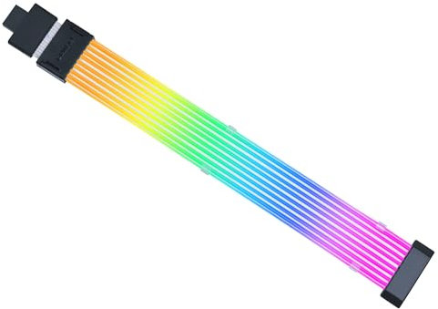 Lian Li Strimer Wireless 16-polig - Adressierbares RGB-Strom-Verlängerungskabel mit kabelloser Steuerung - 267 mm Länge - für Desktop und Laptop