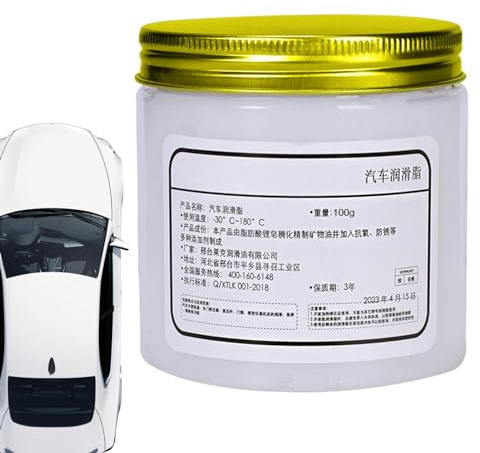Multi-Purpose Garage Door Lubricant - Water & Heat Resistant Grease | Ideal For Car Sliding Roof Rails And Glass Sliding Doors, Provides Softness And Protection