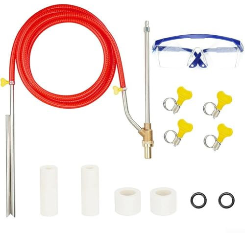 Sabbiatrice con tubo da 3 m per una pulizia efficace di materiali e strutture