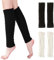 GUTERTOP 2 Paar Beinstulpen Damen, Beinwärmer Damen Gestrickt Winter, Stulpen für Damen Ballett für Frauen, Zuhause, Ballett, Yoga (Weiß,Schwarze)
