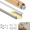GEEKLUX LED Aluminium Profil 2 m x 6 (12 m) U Profil Aluminium für Led Streifen/Liste/led profil,Led Leiste Kanal with Milchig Weißer Abdeckung - Endkappen und Federschnalle - 2000 x 24,7 x 7 mm