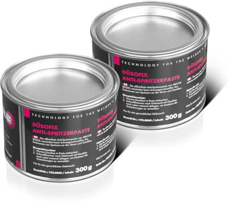 ABICOR BINZEL Düsofix 2er Set 300 g Schweißschutzpaste | Schweißtrennmittel | Spritzerschutzpaste zum professionellen Schutz von Schweißbrenner, Gasverteiler sowie Gas- und Stromdüsen