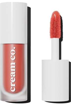 cream co. Glow Tint für Lippen, Wangen und Augen, feuchtigkeitsspendend mit 5 Hyaluronsäuretypen, Peptiden und Ceramiden, langanhaltend, 5 ml G | Warmer Pfirsich - 5 ML