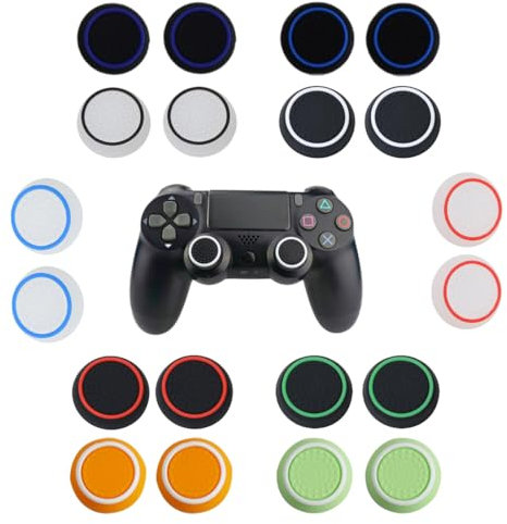 Yuannee Silikon Thumbstick Kappen,20 PCS Joystick-Schutz Aufsätze Universelles Gaming Zubehör mit Grip Kompatibel mit PS5 PS4 Xbox One und Series X/S Controller Controller Mehrere Farben