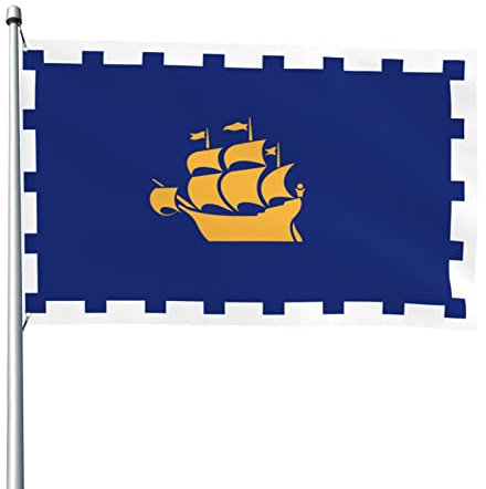 Bandiera Della Città Di Québec Bandiera Da Giardino Bandiera Da Cortile Deluxe Bandiera All'Aperto Per Fattoria Esterni Casa 90X150Cm