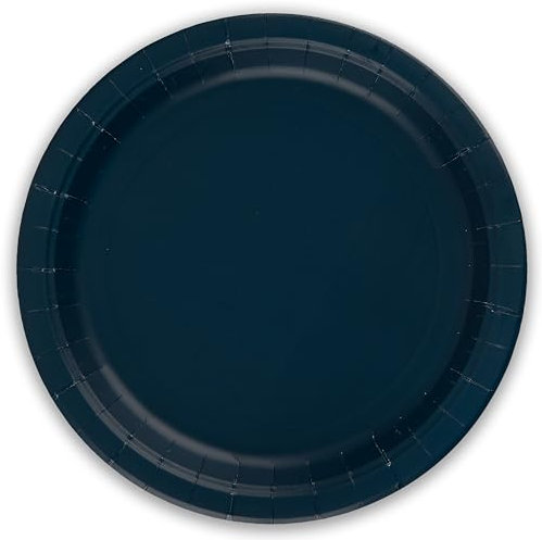 Oaktree UK LTD Confezione da 8 piatti di carta blu navy senza plastica, 23 cm