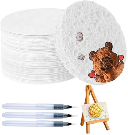 Paint Magics Puffy, Kit Papier Peinture Texture Mousse Magique, Papier Peinture Dessin 3D Puffy Blanc Avec Stylo Eau, Kit Papiers Peintures Toile Mousse Diynes Faites Main