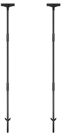 Acuxiaza 122 cm paletti per cartelli 2 pezzi nero supporto per cartelli impermeabile cortile in metallo segno pali tuta per giardino, cortile, prato, solo per cartelli in alluminio