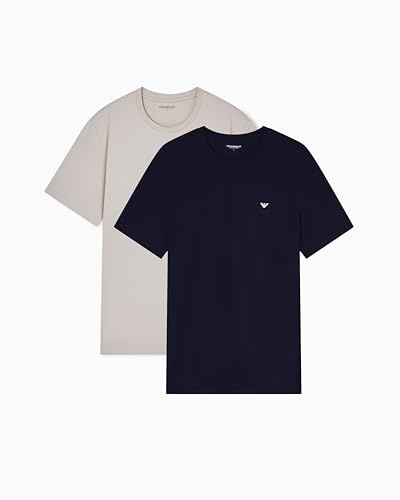 Emporio Armani Herren Bold Monogram 2-Pack T-Shirt T-Shirt (1er Pack)