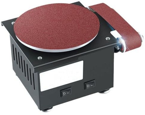 Mini lijadora eléctrica de banda con velocidad ajustable para amolar y afilar metal, madera y aluminio