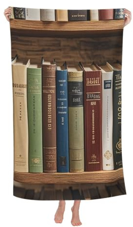 Serviettes de plage surdimensionnées, douces et absorbantes en microfibre à séchage rapide, grandes serviettes de bain anti-sable, serviettes de piscine, livres sur la bibliothèque, serviette de plage