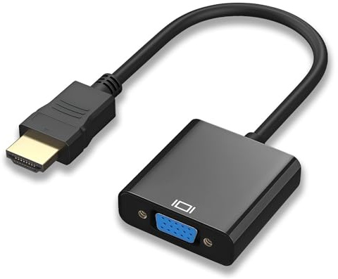AK HDMI auf VGA Adapter (Stecker auf Buchse), Unidirektional HDMI auf VGA Converter für Computer, Desktop, Laptop, PC, Monitor, Projector, HDTV, Xbox, Chromebook, Raspberry Pi, Roku, Xbox und mehr (5)