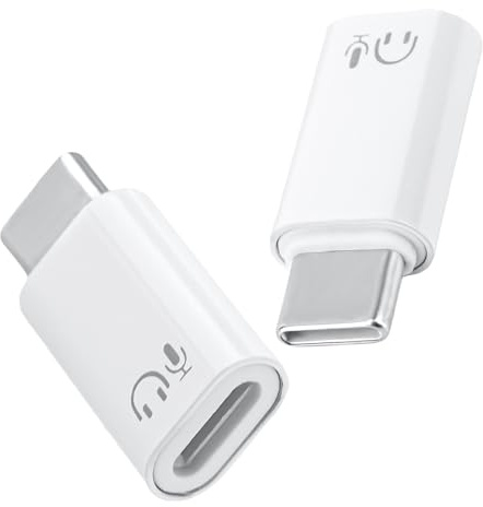 BTFO 2pcs USB C Male to Female Earbuds Audio Adapter, Type C Male to Female Headphone Converter Dongle Support with iPhone 15/16 Series MacBook iPad Pro Max/Air/Mini & More