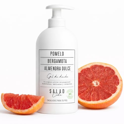 SALAD CODE Gel de Ducha Hidratante 500 ml | +90% Natural | Aroma Pomelo y Bergamota | Limpieza Suave con Aloe Vera y Almendra | Piel Sensible y Embarazadas