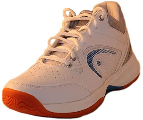 HEAD Men's Sonic 2000 MID Racquetball/Squash Indoor Court Shoes (Non-Marking) (White/Blue) 10.5 (D) US