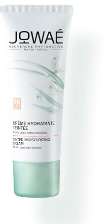 Jowaé - Crème Hydratante Teintée Claire à l'Eau de Fleurs de Sakura 30ml - Soin visage - Toutes peaux - Peaux sensibles - 93% d'ingrédients d'origine naturelle - Réhydrate - Unifie - Sublime la peau