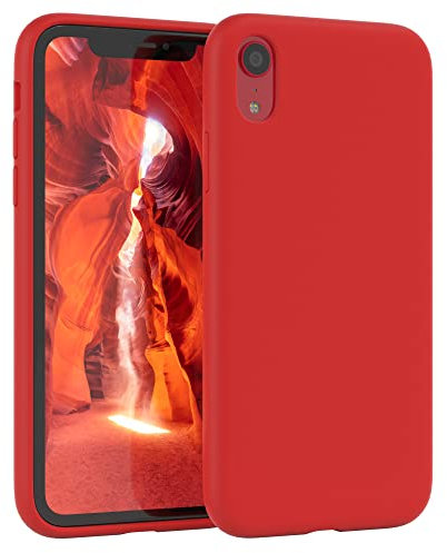EAZY CASE - Silikon Hülle für iPhone XR Hülle Rot weich stoßfeste Schutzhülle mit Kameraschutz Handyhülle iPhone XR Silikonhülle Dünn mit Premium Mikrofaser Schutz Cover Phone Case in Rot