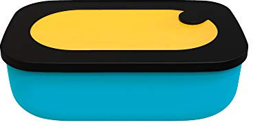 Guzzini On The Go Lunchbox con Contenitore, Spalvieri & Del Ciotto, 20 x 12 x h7 cm, 900 cc, Giallo