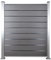 HORI® Design WPC Sichtschutz Komplettset | Stecksystem | Zaun | Garten | Gartenzaun | Lamellenzaun | Windschutz | Zaunelemente 1,85 m I zum Aufschrauben I Grau