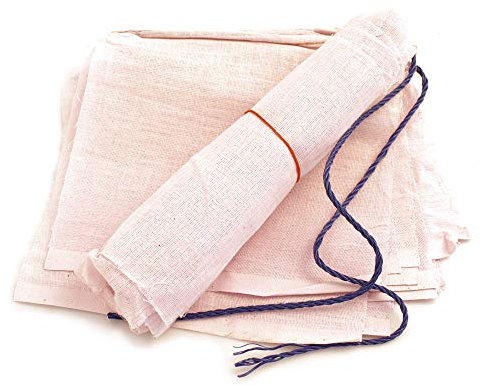 YAKEBA | Wunschfahnen Perlmuttweiß/Flieder | 100% Baumwolle | 4,20 Meter | 20 Fähnchen weiß (je 17x17) | Wimpelkette Weiß Stoff