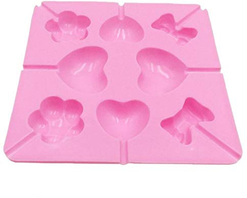 Froiny 1pc Silikon-schokoladen-lutscher-Form 8 Löchern, EIS-behälter-Form-süßigkeit Puddingform, Herz Bowtie-Blumen-Form