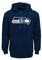 Seattle Seahawks Hoodie Kapuzenpullover Pullover Navy Logo (S)
