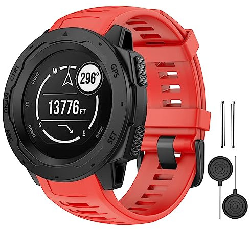 MYSNBKN Correa Compatible con Garmin Instinct, Correa de Reemplazo de Silicona Suave para Garmin Instinct/Garmin Instinct 2/Solar/Tactical