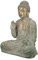 GILDE Figur Skulptur Buddha - für den Außenbereich - Outdoor - kupferfarben grün - antik Finish - Höhe 38 cm, 28692