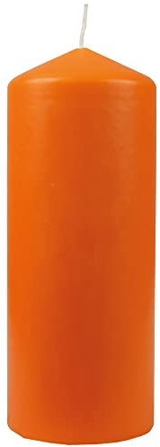 HS Candle Wachskerzen Stumpenkerzen Ø6cm x 17cm (Ocker) - Lange Brenndauer - Hergestellt in EU - Kerzen Blockkerzen - Wachs Stumpen