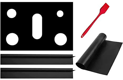Miter Stove Cover Compatible With Samsung Gas Range With 2Pack Crevice Covers, Reusable Oven Liners For Bottom Of Electric Oven & Gas Oven
