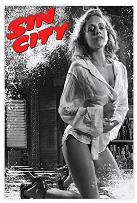 HDTS Movie Sin City Leinwand-Poster, Wandkunst, Dekoration, Bild, Gemälde für Wohnzimmer, Schlafzimmer, Dekoration, Rahmen: 40 x 60 cm