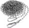 MELAIRON 25 ft Dog Chains - Heavy Duty, Chew Proof, Long Dog Leash Chain for Small to Large Dogs Up to 125Lbs - Silver