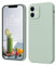 iPhone 12 Hülle Silikon Case, ElestBela Hanyhülle iPhone 12 Ultra Dünn Slim mit Microfiber, Kratzfeste Rundumschutz Case Schutzhülle Hülle für iPhone 12 6.1'' Hellgrün