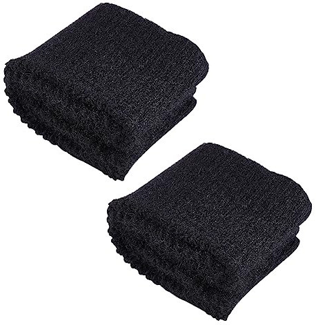 FINGERINSPIRE 2 Stück Gestrickter Rippenstoff Für Bündchen Baumwolle Elastischer Rippenstoff Für Bündchen Schwarzer Kunstnerzpelz Gestrickter Saum Quilttuch Zum Ausschnitt Manschette Beinöffnung Saum