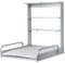 roba Wandwickelregal + Wickelauflage roba Style grau - Klappbar & platzsparendes Wickelregal zur Wandmontage - Wickeltisch mit 2 Ablagefächer - Holz taupe