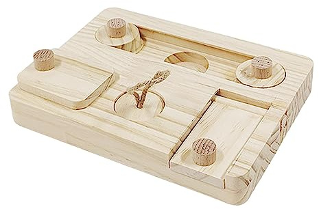 Sharplace Hamster Jouet de Recherche de Nourriture Jouet à mâcher pour Lapins Jouet en Bois de Recherche de Nourriture pour Hamster, Style E