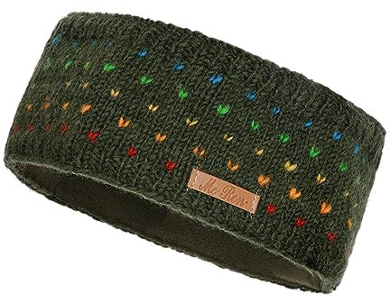 McRon Damen Gefüttertes Stirnband Nadja Regenbogen Dunkelgrün 54R