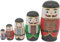 MAGICLULU 5 Stück Weihnachts-Russische Puppen Nusssoldat Matroschka Holz S.