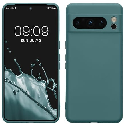 kwmobile Slim Case kompatibel mit Google Pixel 8 Pro Hülle - Handyhülle aus Silikon in Arctic Night