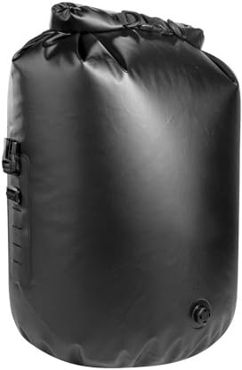 Tasmanian Tiger TT Stuffbag 48 WPV Wasserdichter 48 L Packsack mit Roll-Verschluss und Ventil für Kompression für Outdoor, Boote, Wassersport; Schwarz