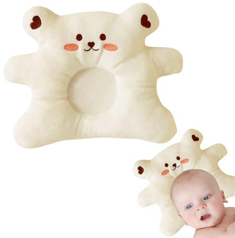 Mandarinmelon Babykissen – Kissen für Babys von 0 bis 3 Jahren zur Vorbeugung und Behandlung von Plagiozephalie – kippsicheres Kissen für Neugeborene, Kissen für Wiege, Bett, Kinderwagen, Reisen