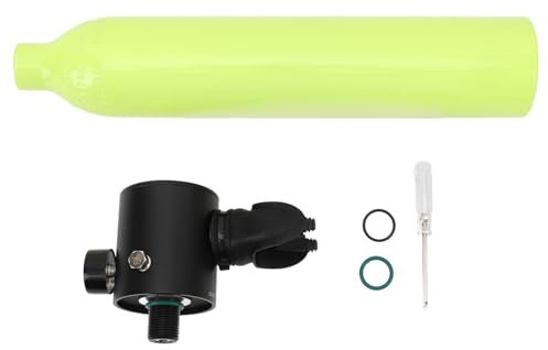 Trisar Mini Bouteille d'oxygène de Plongée, Mini Manomètre de Bouteille de Plongée, Portable 0,5 L pour la Plongée en Apnée (Green)