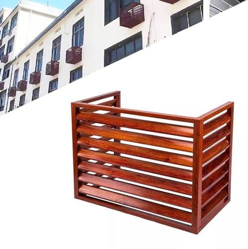 Gguwug Cache Climatiseur Exterieur Aluminium Résistant Aux Intempéries Écran Décoratif Barrière D'intimité Convient Pour L'intérieur Et L'extérieur Cache Climatiseur