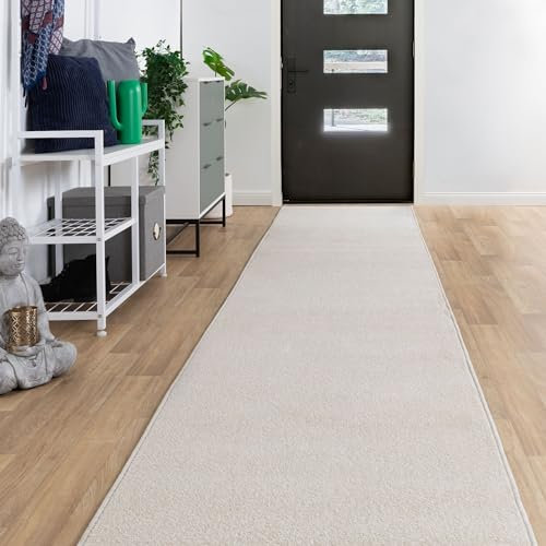 Steffensmeier Läufer Galerie Ibiza| Kurzflor Teppich| Flur| Diele| Größe: 80x150 cm| Creme