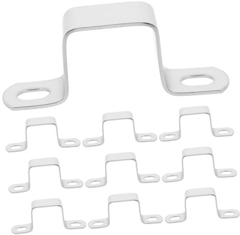 JECOMPRIS 10stücke Edelstahl Rohrklemmen Zaunpfostenhalterung Quadratische Rohrschellen U-förmige Halterungen