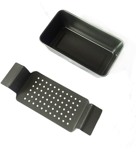 PPEA Meatloaf Pan with Drain Tray, 9 Inch x 5 Inch – Large BPA-Free Oven Loaf Pan for Baking, Bread, Cakes, Roasting Meat, & More