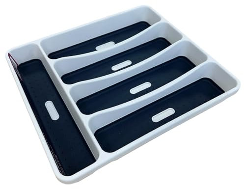 Liberty Leisure Cutlery Tray - Non-Slip Kitchen Storage & Organisation Drawer Organiser for Cutlery, Utensils, and Kitchen Accessories