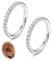 Morfetto 16G Nasenringe Helix Piercings Gold Knorpel Ohrring Nasenring Hoop Chirurgenstahl Septum Clicker Ring Segmentring Silber Helix Ohrläppchen Daith Rook Conch Tragus Piercing 6MM Silber